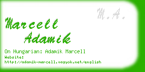 marcell adamik business card